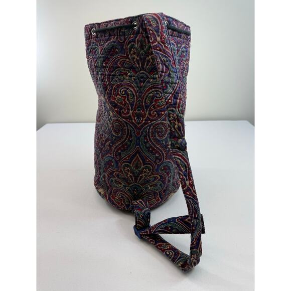Vintage Vera Bradley Medallion 1995 Large Drawstring Backpack